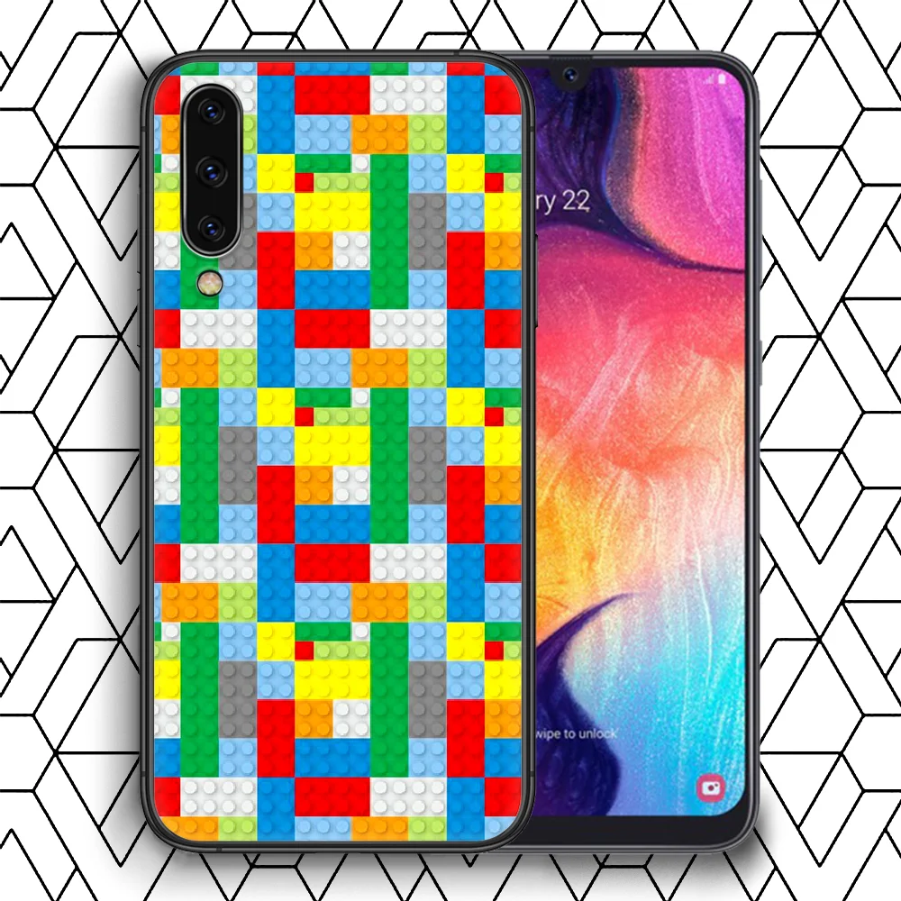

Legos block Popular toys Phone Case Cover For Samsung Galaxy A 8 10 11 20E 21 30 40 50 51 70 71 81 S black Etui Tpu Shell Soft