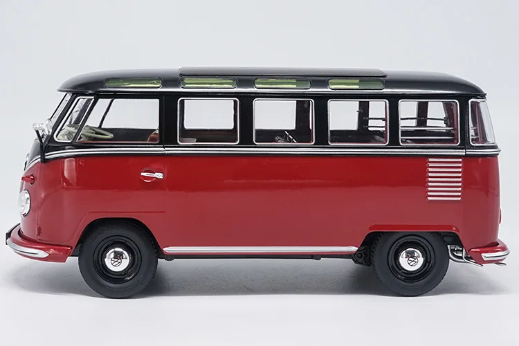 Винтажный 1:18 Масштаб Volkswagen KK Transporter T1 Touring Transit Bus 1962 литье под давлением игрушечная модель для украшения коллекции
