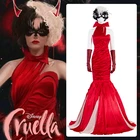 Аниме Cruella De Vil Косплей Cosyumes Европейское и американское платье полный комплект для женщин Одежда для девочек Хэллоуин карнавальвечерние