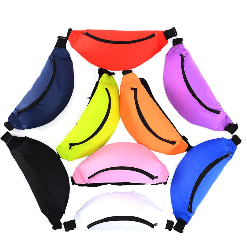 

Fashionable Simple Nylon Waterproof Waist Bag Solid Color Messenger Bag Light Close-fitting Phone Bag Riding Sport Messenger Bag