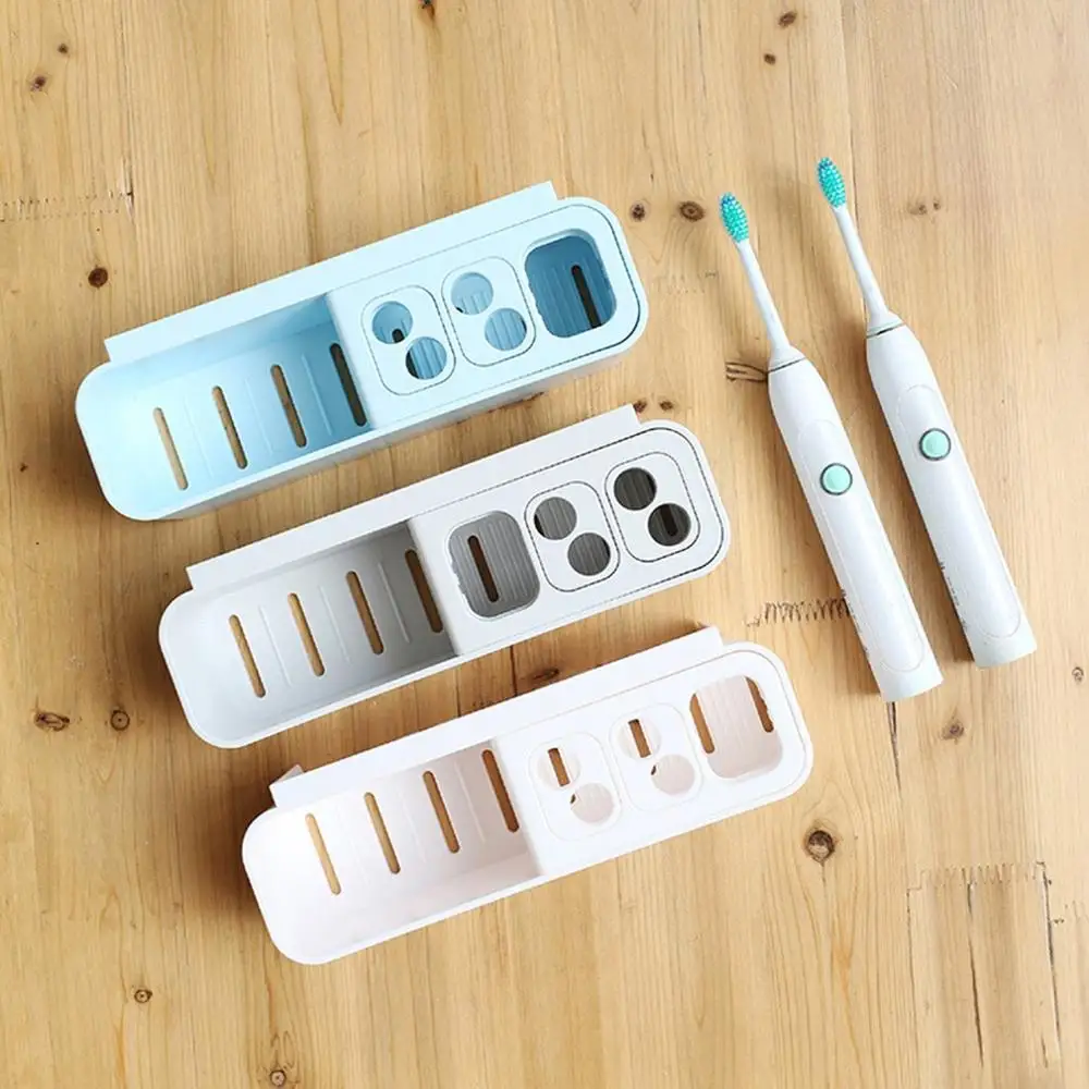 

Desktop Multifunctional Electric Toothbrush Holder Multifunctional Perforated-Free Wall Mounted Toothbrush Shelves Bathroom Tool