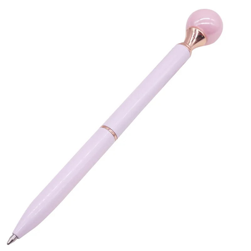 pink rod 1 шт перламутровая ручка 0,7 мм шариковая ручка студент, школа, офис ручка для письма металлическая ручка для подарка - Цвет: pink rod