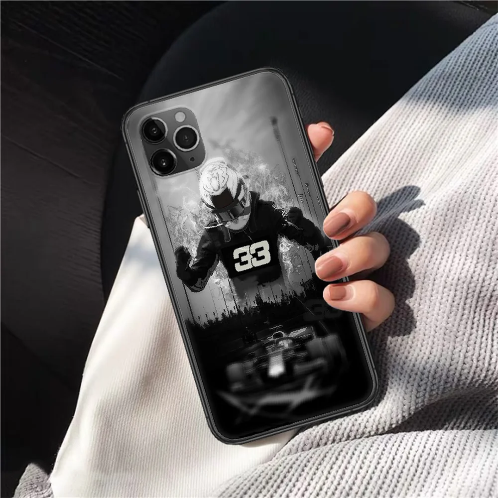 

F1 Racer 33 Number Phone Case For Iphone 11 12 Mini PRO XR X XS MAX 6 6s 7 8 Plus 5 5s SE 2020 black Waterproof Pretty Etui Tpu