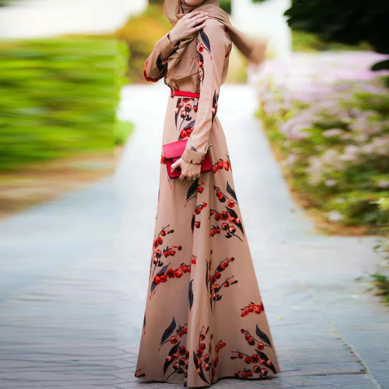 Розовая Абая для девочек Enfant Дубайский хиджаб мусульманское платье женщин дети