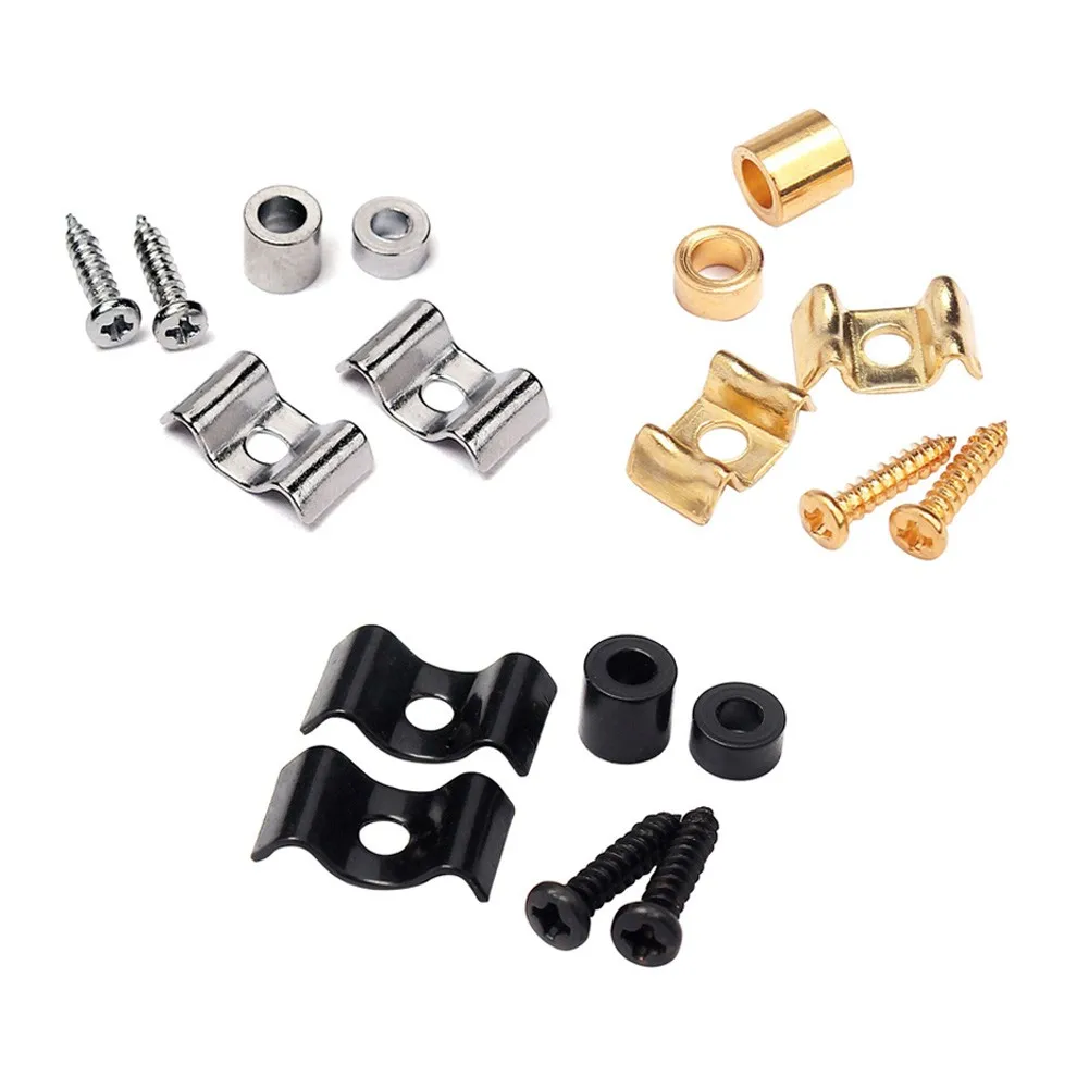 

1 Pair Of Electric Guitar String Buckle With Screw Electric Guitar String Tree Holder For Fenders Strat ST Guitar Accessories