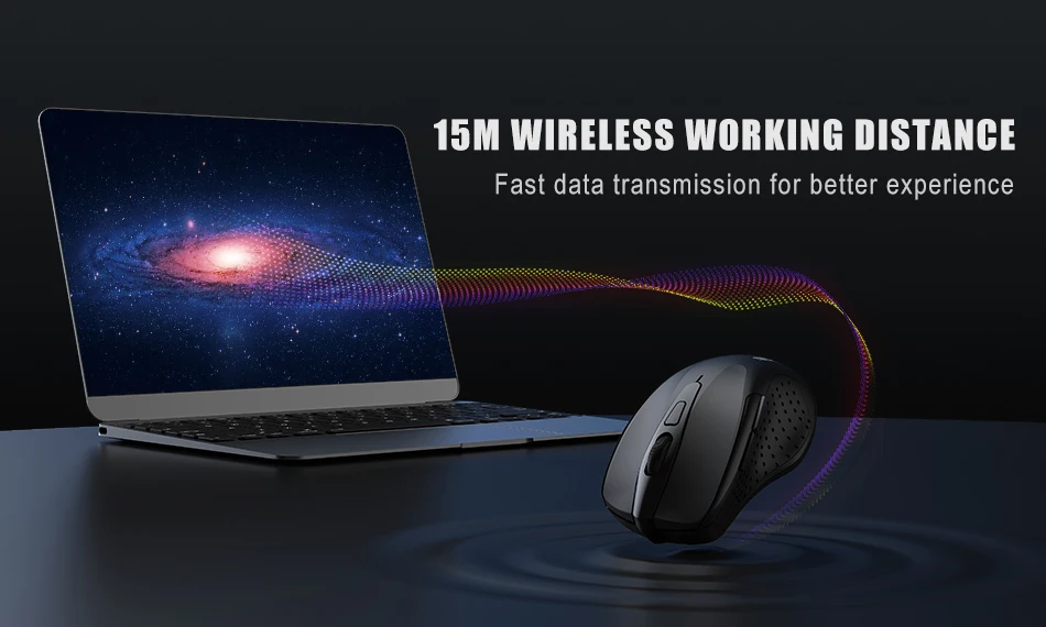 TeckNet USB 2,0 приемник беспроводная мышь 2600 dpi Регулируемая 2,4 GHz эргономичные мыши USB оптическая компьютерная мышь для ноутбука PC мышь