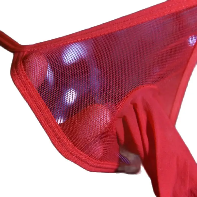 Мужские сетчатые стринги сексуальный глянцевый комплект JJ Трусы в виде слона