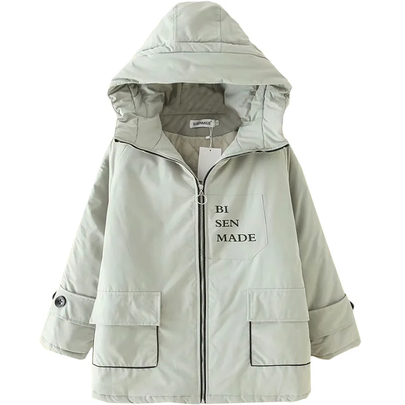 Повседневные парки размера плюс 2019 зимняя женская одежда модные свободные