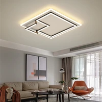 modern simple led chandelier lighting warm and romantic household bedroom square ceiling lamp gold lustre study room lights