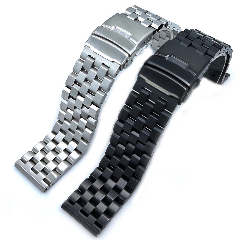 Ремешок для часов из нержавеющей стали сменный Браслет со складной застежкой