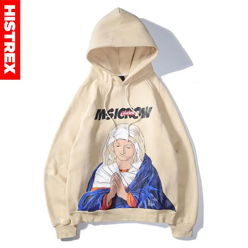 HISTREX Virgin Mary Pray коричневые мужские толстовки Женская Мужская одежда флисовый
