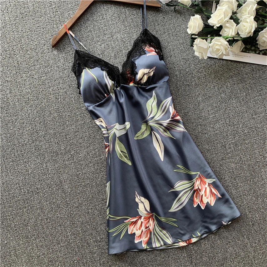 Пижама женская шелковая с длинным рукавом комплект из 4 предметов ночная рубашка