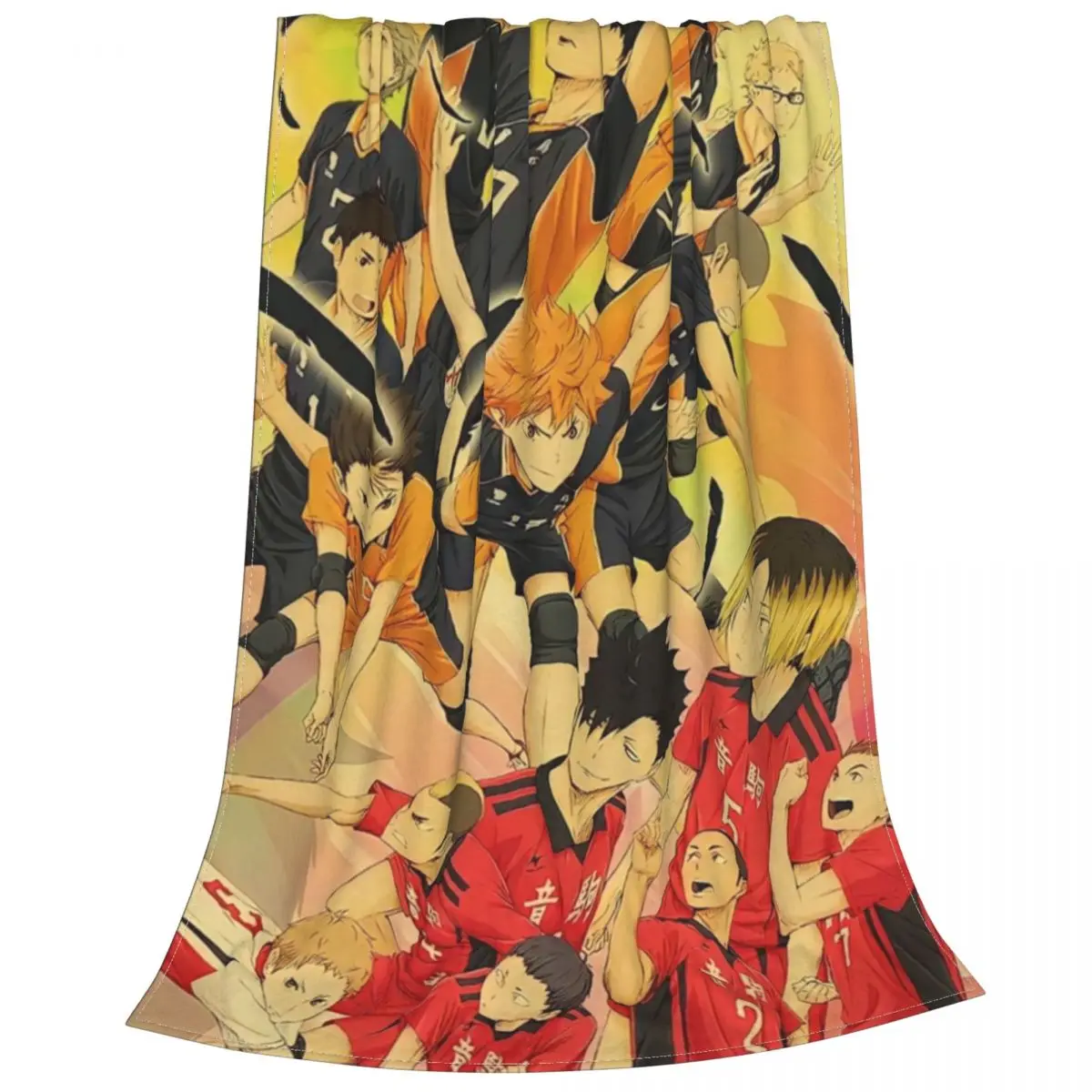 

Haikyuu школьное одеяло Vs Nekoma бархатное осенне-зимнее волейбольное дышащее мягкое покрывало для постельного белья покрывала