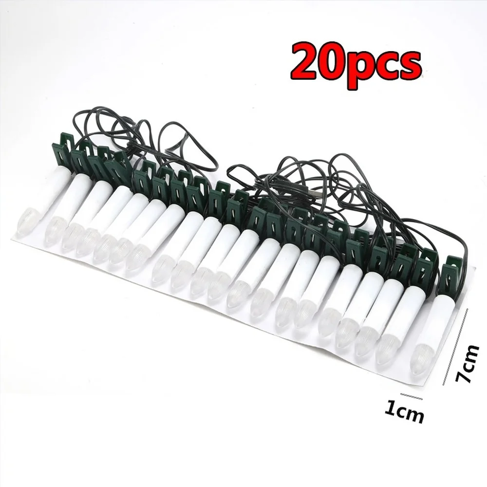 СВЕТОДИОДНАЯ Гирлянда в виде свечи 20 светодиодный т. теплый белый свет на клипсе