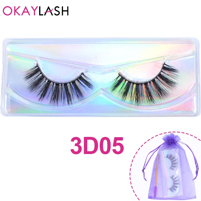OKAYLASH 5D многоразовые норковые Накладные ресницы ручной работы пушистые для