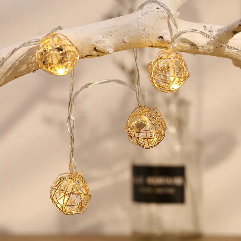 1 5/3/5 м полый шар струнный светильник комната мигающая лампа гибкий