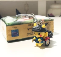 tomy pokemon action figure limited pikachu mobile phone plug key chain 3cm small doll model