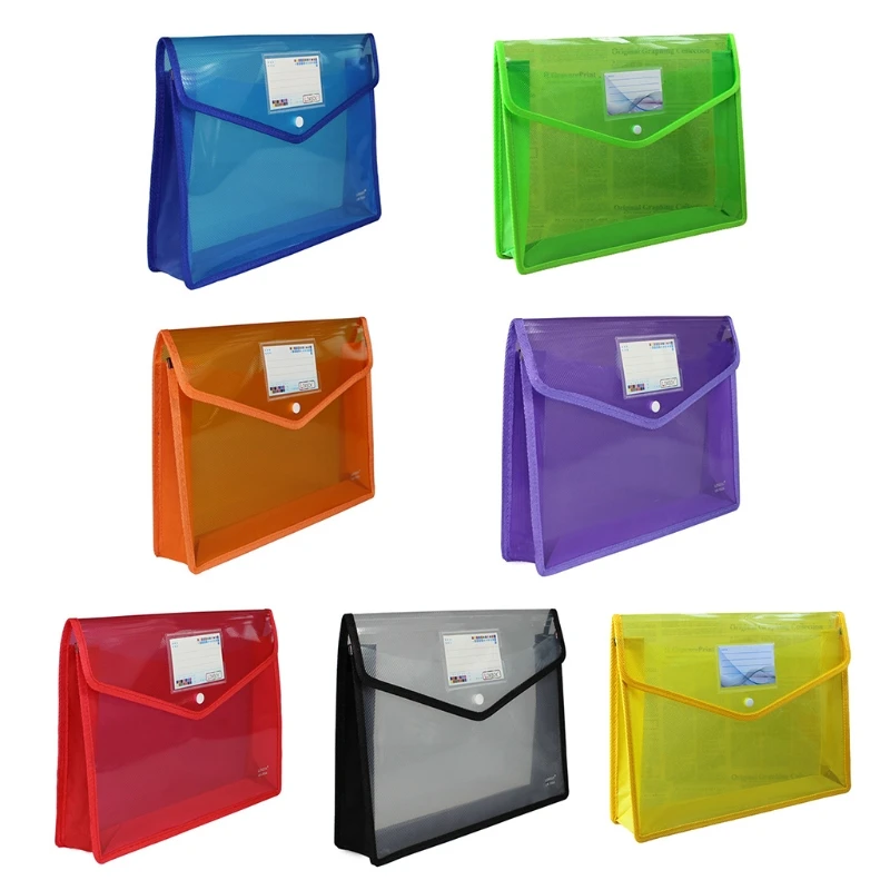 

A4 B4 Transparent Document Storage Organizer Three-Dimensional File Bag Papers Pouch Folder for Office Home