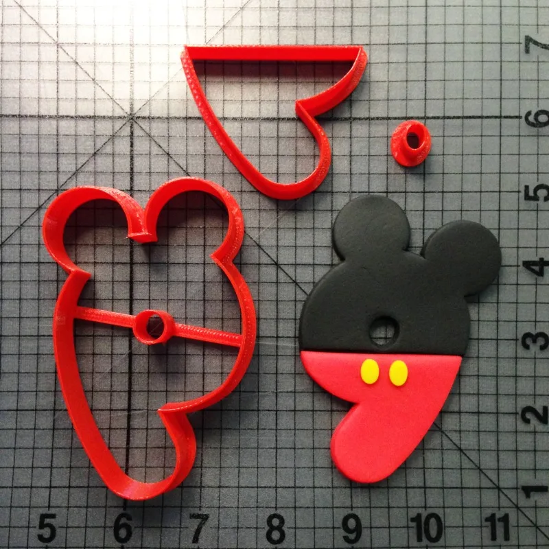 4 дюйма 5 дюймов мультяшная мышь номера шрифтов один два три четыре пять детский