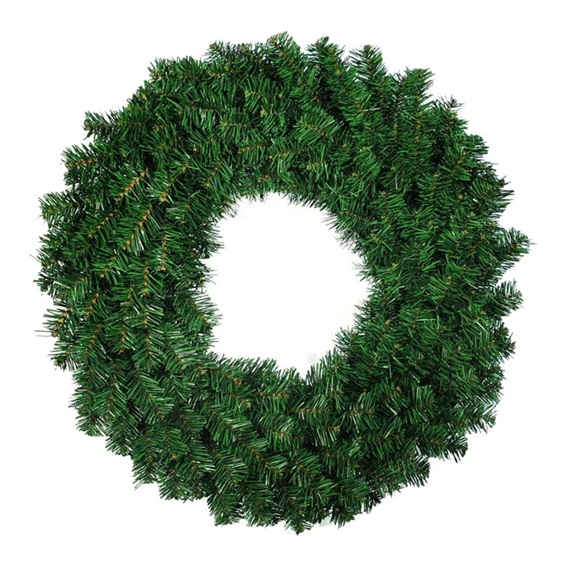 

Best 1 Pcs 50cm Artificial Pine Wreath Garland for Front Door Window Fireplace Christmas Decoration