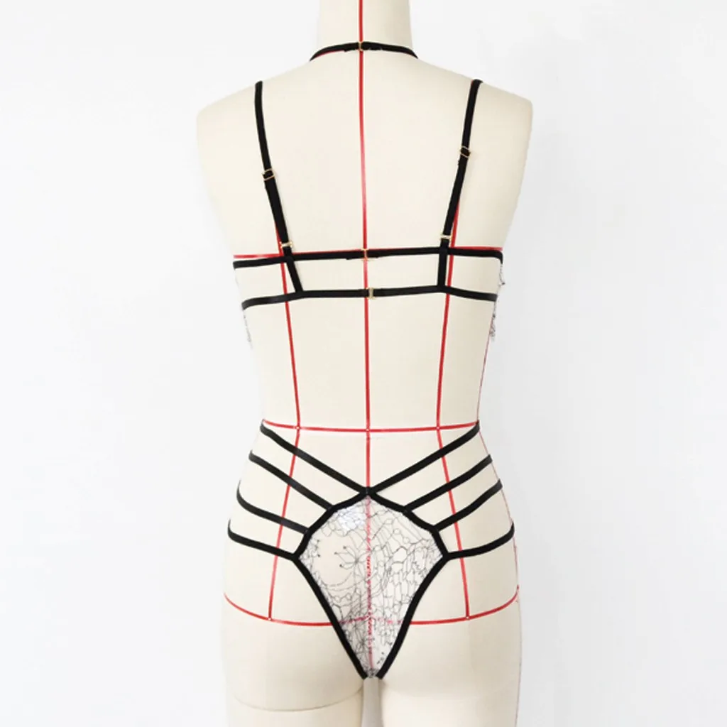 

Women Sexy Lace Embroidery Lingerie Set Halter Bra Hollow Thong Set Sleepwear Panty G-string Set Sexy Transparent Lingerie Lace