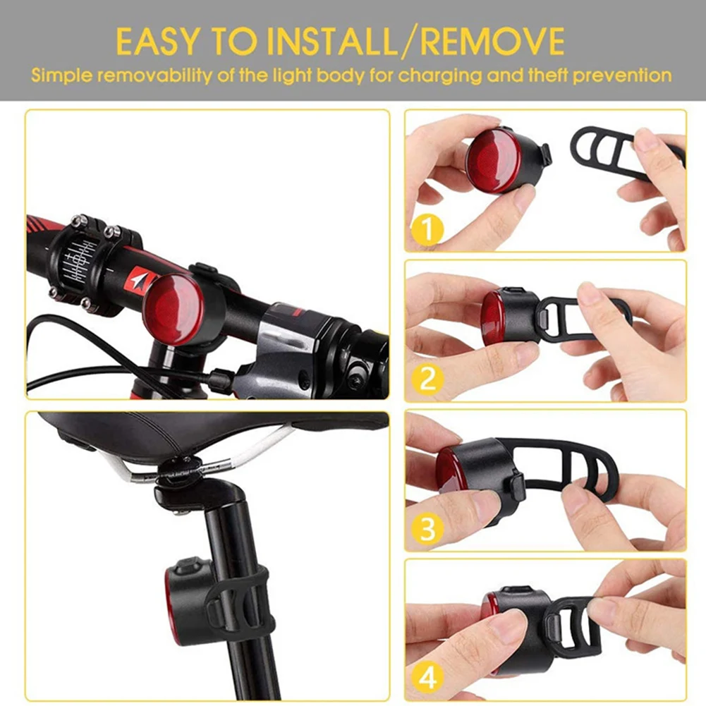 

Multi Lighting Modes Bicycle LED Tail Light USB Charging MTB Bike Waterproof Safety Warning Headlamp Bicycle Headlight