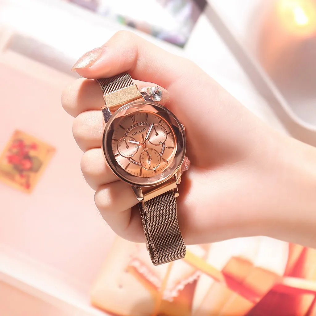 Роскошные брендовые Женевские часы женские гладкие минималистичные с