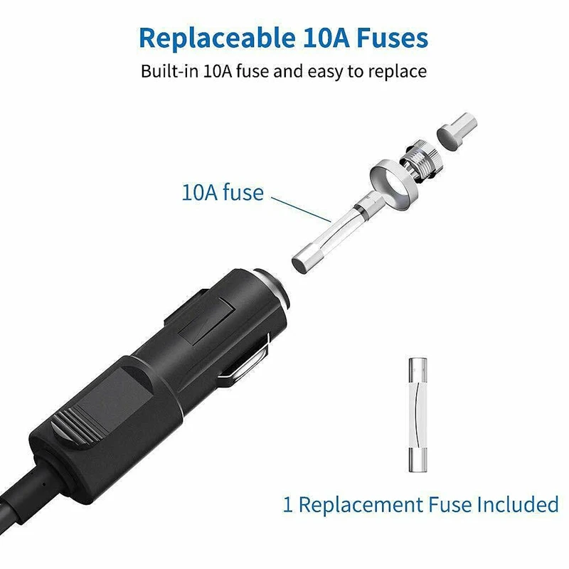 Автомобильное зарядное устройство USB 12 В/24 В 100 Вт 3 розетки 4 порта A/5 выходные