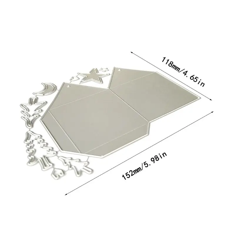 2021 Новый Дерево Луна Звезды металлический Трафаретный вырубной штамп