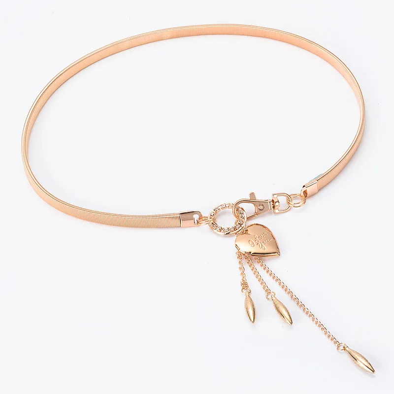 Популярный женский ремень с застежкой в форме сердца Передний эластичный