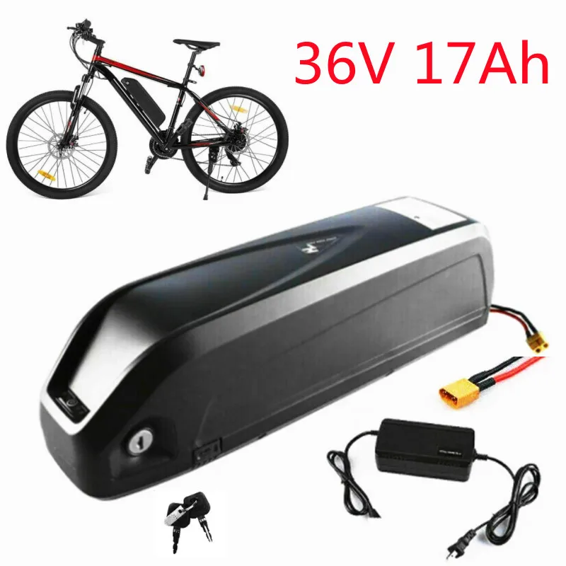 

Genuine Electric Bike Battery Pack 48V 17Ah 36V 20Ah Cells Front Rear Hub / Mid Drive Bicycle Motor Kit with Charger XT60 Plug