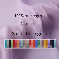 100cm114cm plain silk material georgette sheer fabrics dress scarfs material silk chiffon