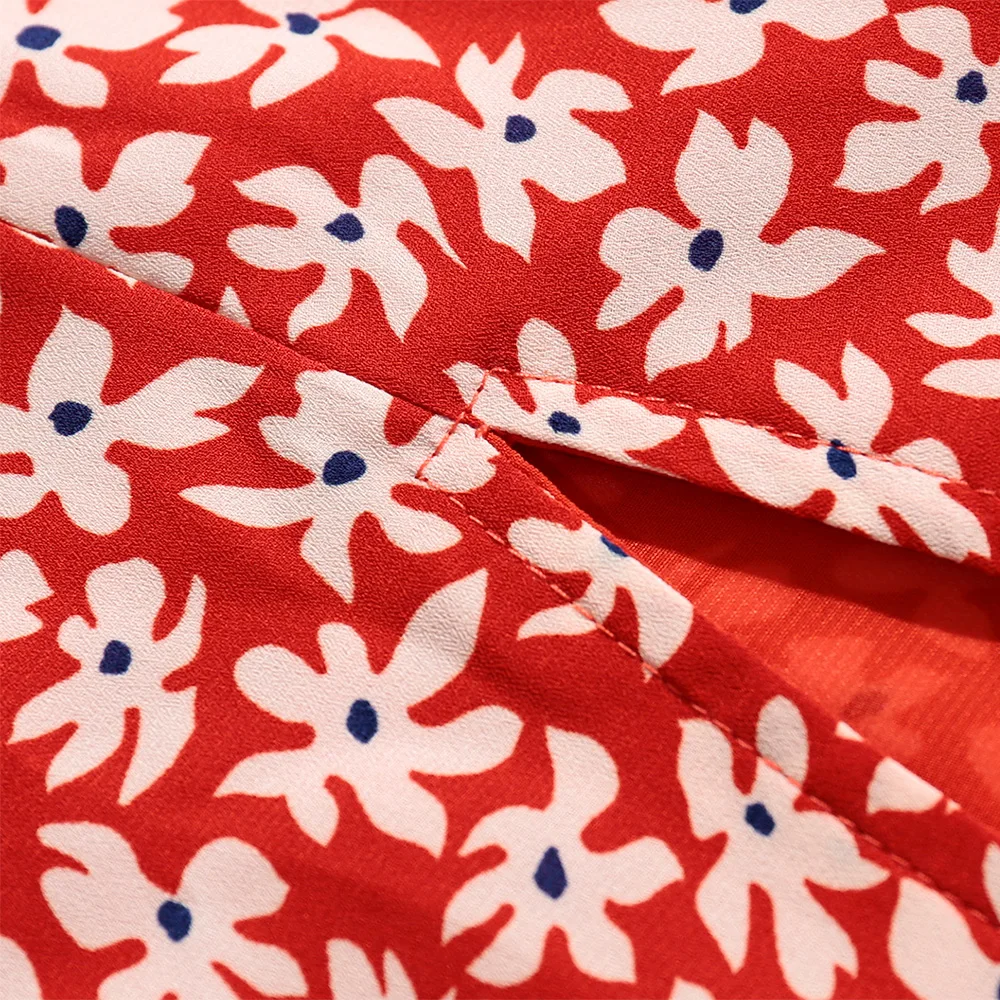 

Woman Skirts 2020 New Fashion Women Vintage Floral Print Skirt High Waist Skirts Womens Sexy Side Slit Ladies Elegant Midi Skirt