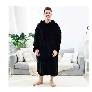 

Oversized Hoodie Oversize Winter Fleece Blanket With Sleeves Sweatshirts Plaid Adult Giant Bluza Woman Damska Sudadera Mujer