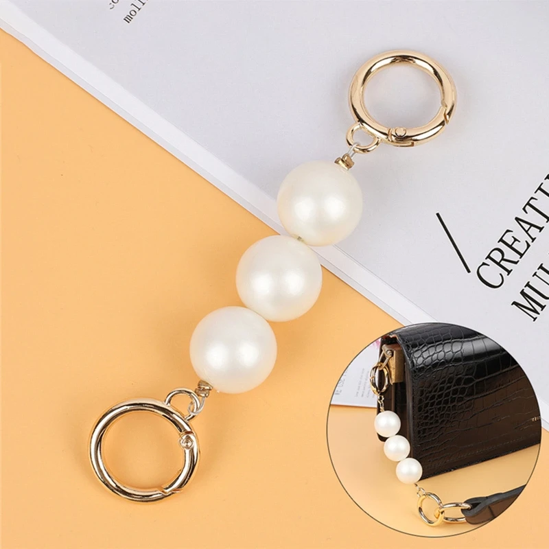 

Bag Strap Extender Artificial Pearl Replacement Bags Chain Straps for Clutch Purse Handbag Decoration Accessories