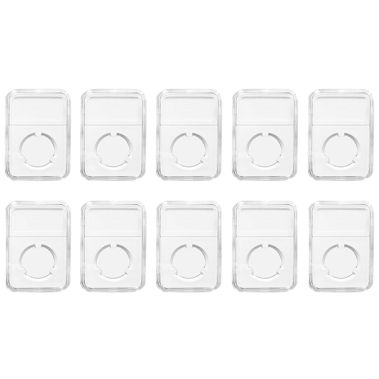 

10 шт., прозрачная портативная мини-коробка для хранения с подкладкой