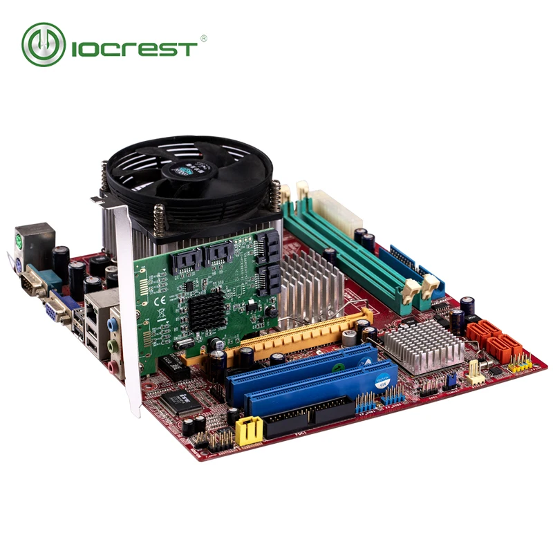 IOCREST PCIe 4 порта 6G SATA III 3 0 карта контроллера Marvell 88SE9215 Non Raid 2 0x1 Расширительная