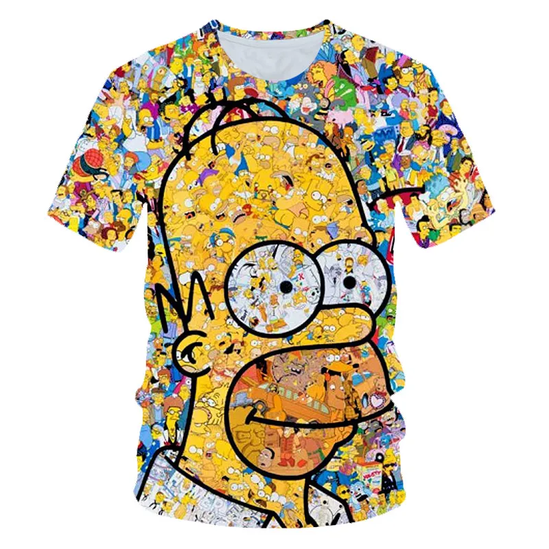 

2021 new 3D printing Simpson clothing youth children T-shirt 3DT shirt shirt Harajuku men and womens T-shirt