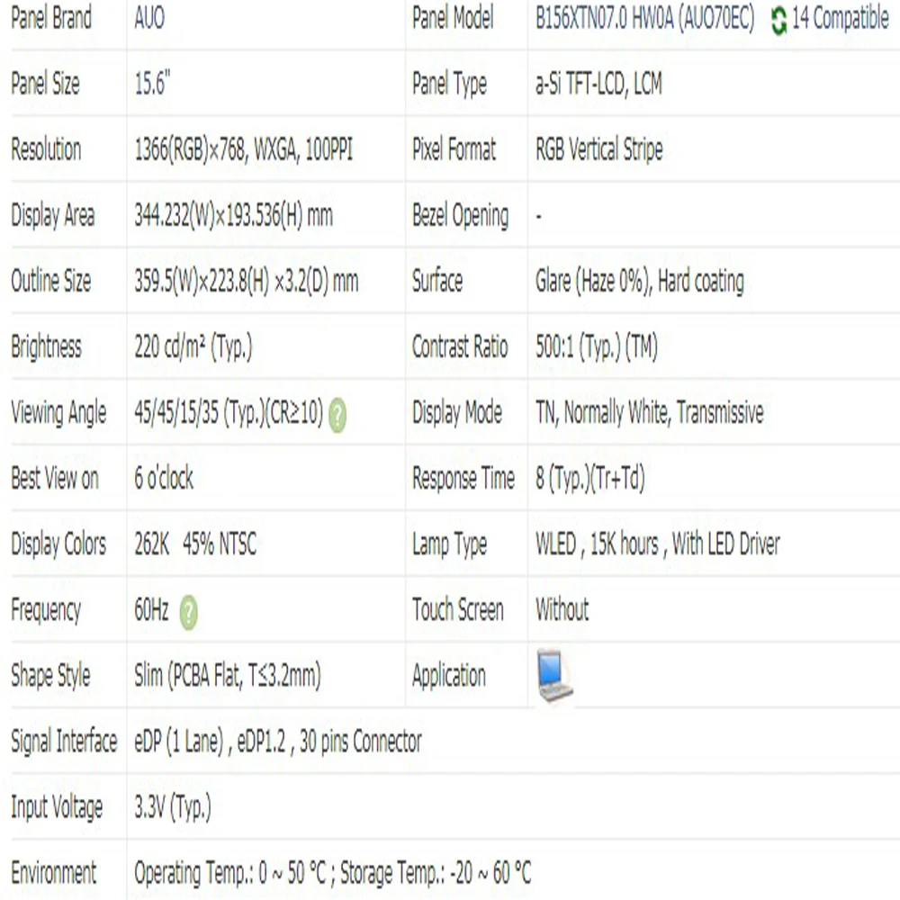 15 6 inch 30pin edp lcd screen b156xtn07 0 b156xtn07 1 n156bga eb2 e31 e41 ea2 eaa e32 eb1 b156xtn03 1 nt156whm n42 nt156whm n32 free global shipping