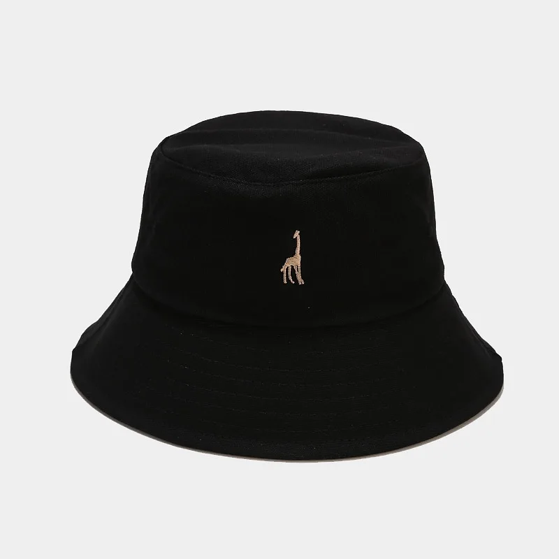 Панама с вышивкой в виде жирафа для мужчин и женщин шляпа от солнца японском