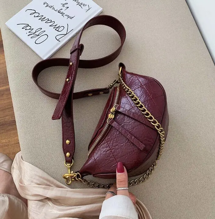 big red bolsa feminina Женская модная нагрудная сумка Роскошные сумки женские сумки дизайнерские кожаные сумки через плечо - Цвет: big red