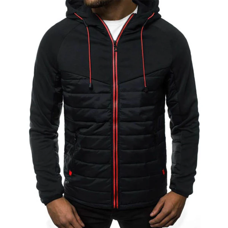 

Fashion Sports Men Jacket Men's Autumn Slim Fit Splicing Jackets Zip up Long Sleeve Coat Casual Cardigan Clothing Sweatshirts