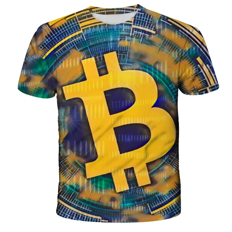 

2021 kids t-shirt trend 3D printed t-shirts boys girls fashion short sleeve BTC tshirts Bitcoin Child t-shir DIY 4T-14T