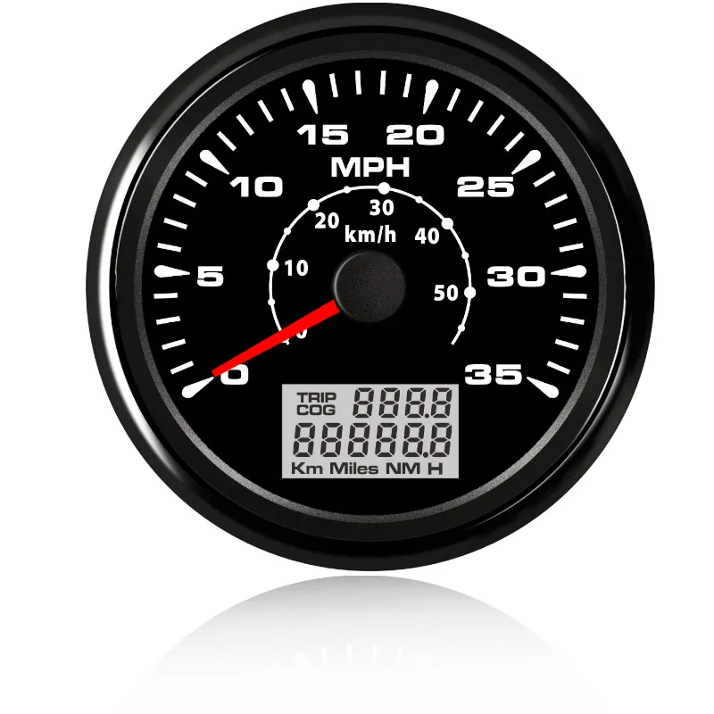 85 мм gps измеритель скорости лодка автомобиль 35 MPH 50 км/ч скорость одометры 7 цветов