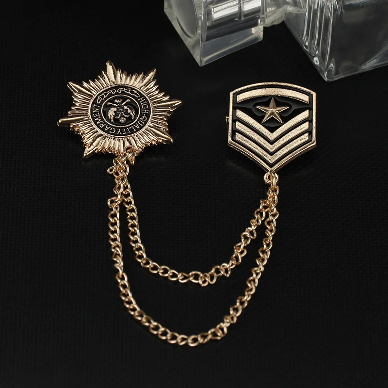 Винтажные металлические броши темно-синего цвета для женщин 2019 Мужская брошь в