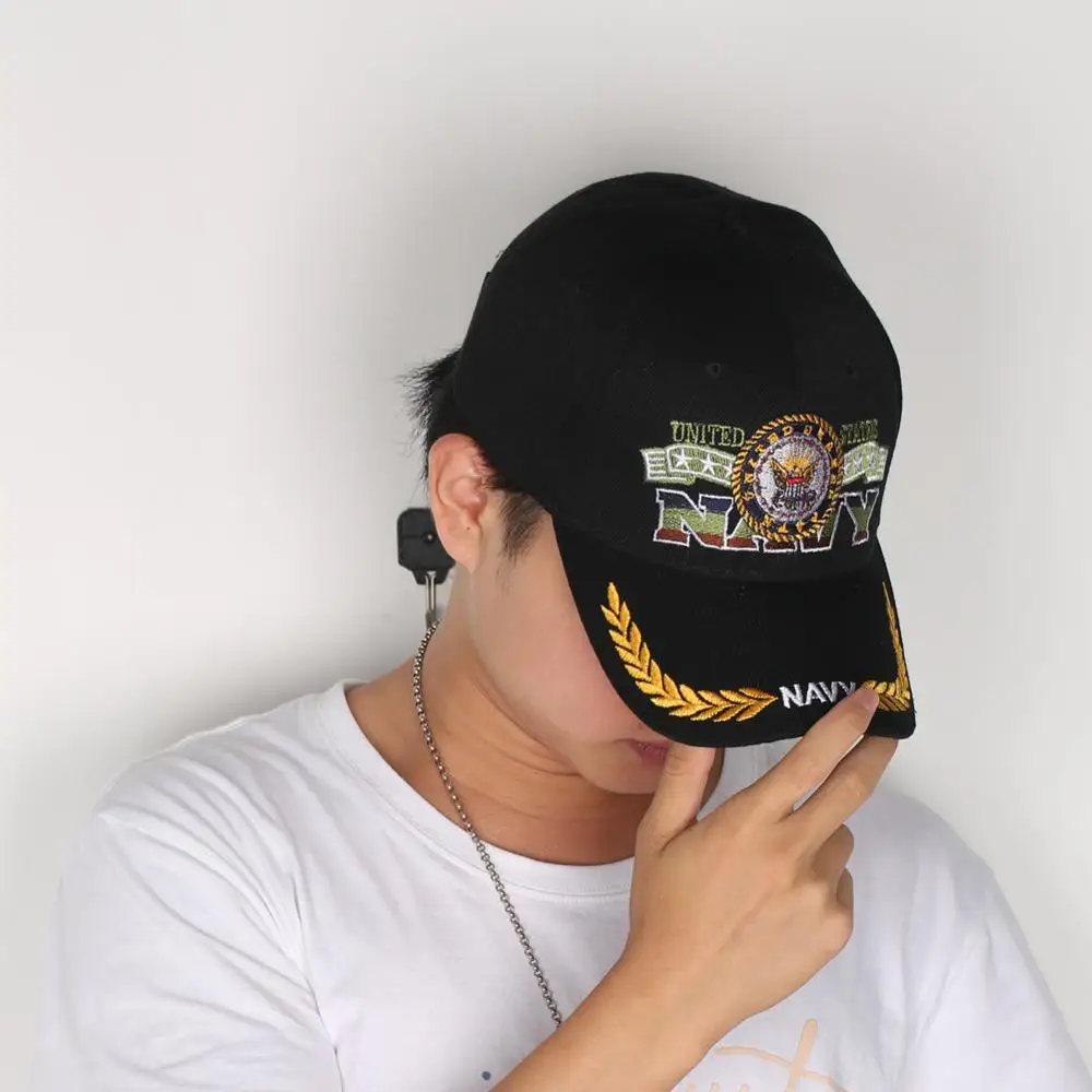 Мужская бейсболка Америка темно-синие Черные кепки в стиле хип-хоп вышивка