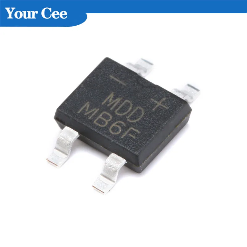 Оригинальный мостовой выпрямитель MDD MB6F 0 5/0.8A 600 В однофазный стеклянный