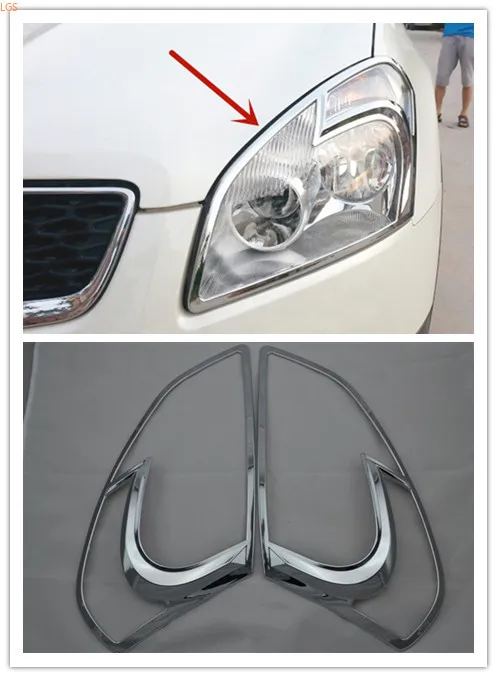 

ABS Chrome before headlight rear tail light decorative frame anti-scratch protection car styling For Nissan QASHQAI 2008-2015