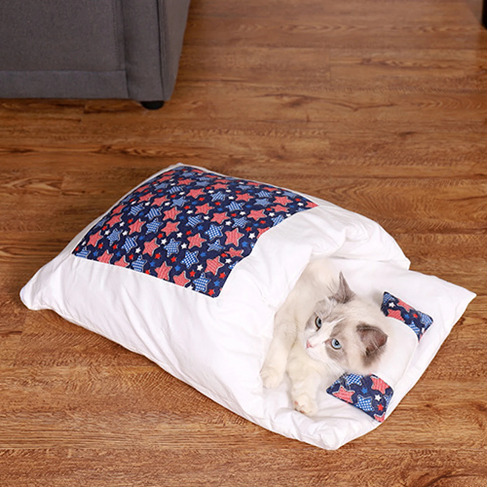 

Cat Sleeping Sofa Kennel Nest Mat Winter Removable Warm Pet Cushion