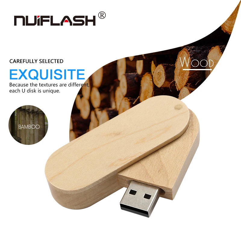 

Rotatable Oval Wooden USB flash Stick Wood Pen drive 4GB 64GB 16GB 8GB 32GB 256GB Pendrive Flash drive personalise Thumb drive